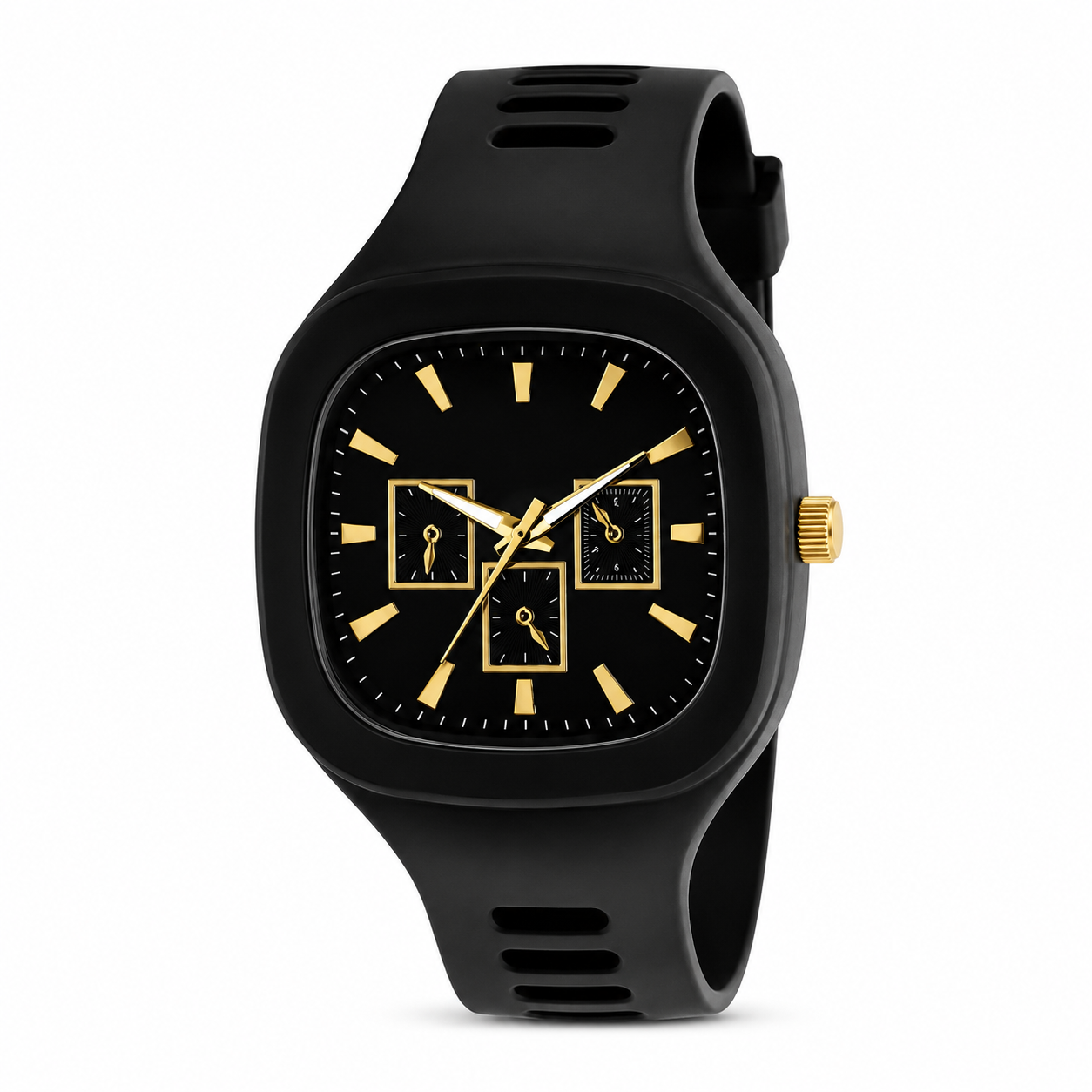 Black Analog Sports Wrist Watch