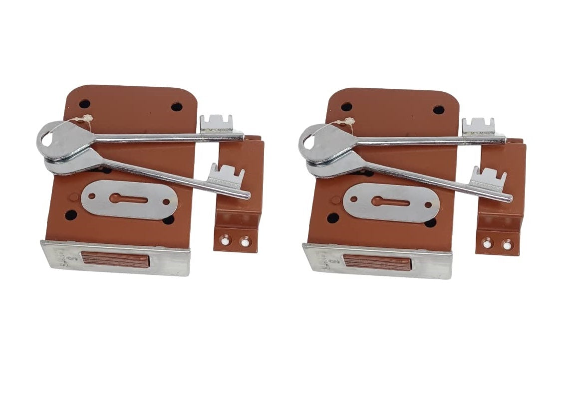 Heavy Main Door Lock 100mm 6 Lever Pack of 2