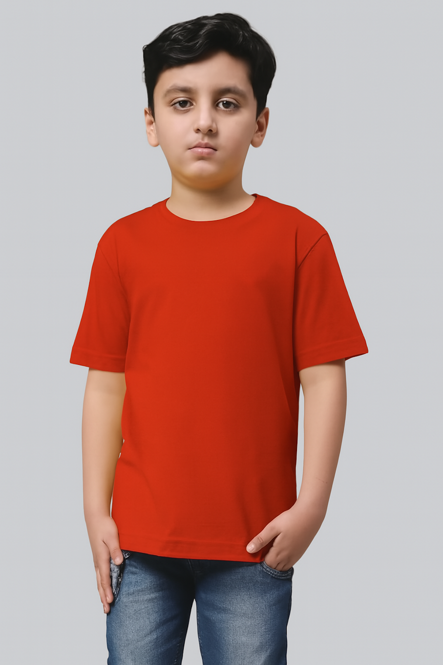 Cotton Fabric T-Shirt for  Boys & Girls-Red (Size-12-18 MONTH) | D65