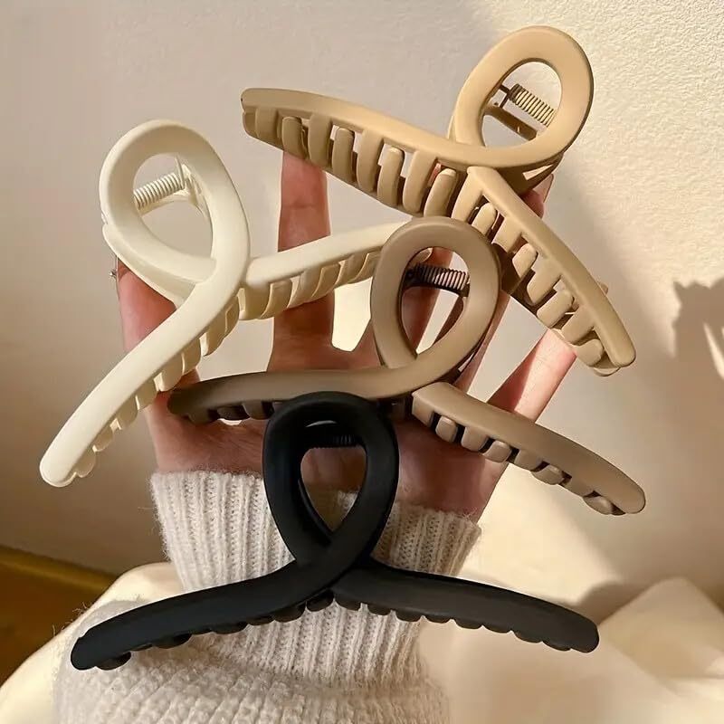 Large Rectangular Hair Claw Clips Set