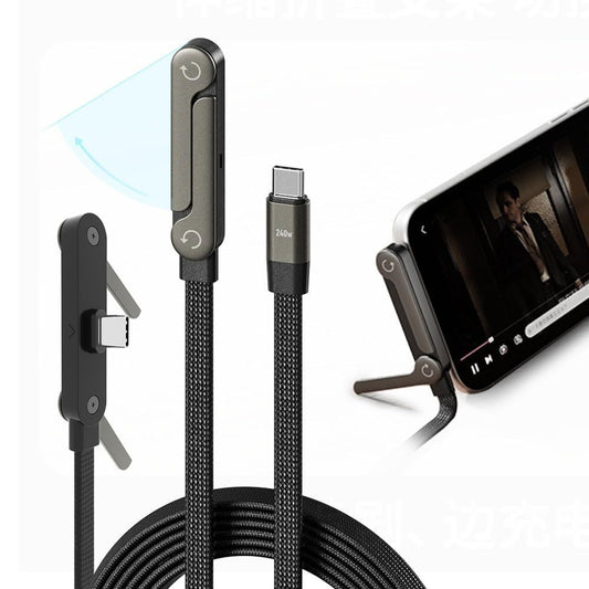 240W Fast Charging Cable with Phone Stand