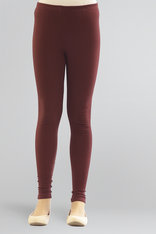 Girl's Skinny Fit Cotton Leggings-Brown (Size-2-3 YEAR) | D85