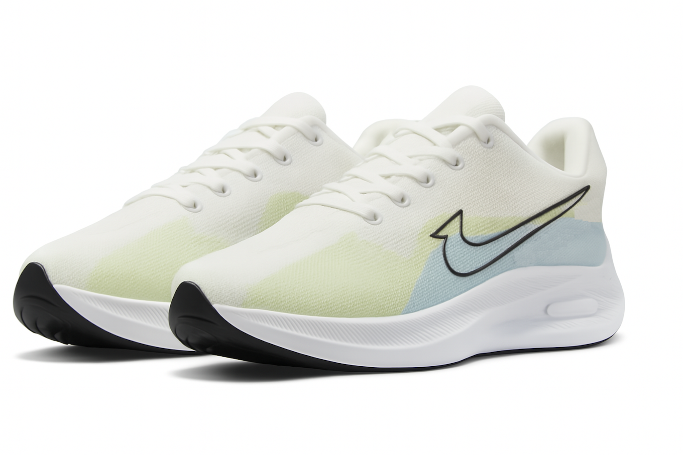 Running Shoes with Soft Pastel Color Accents (Size-9 UK)