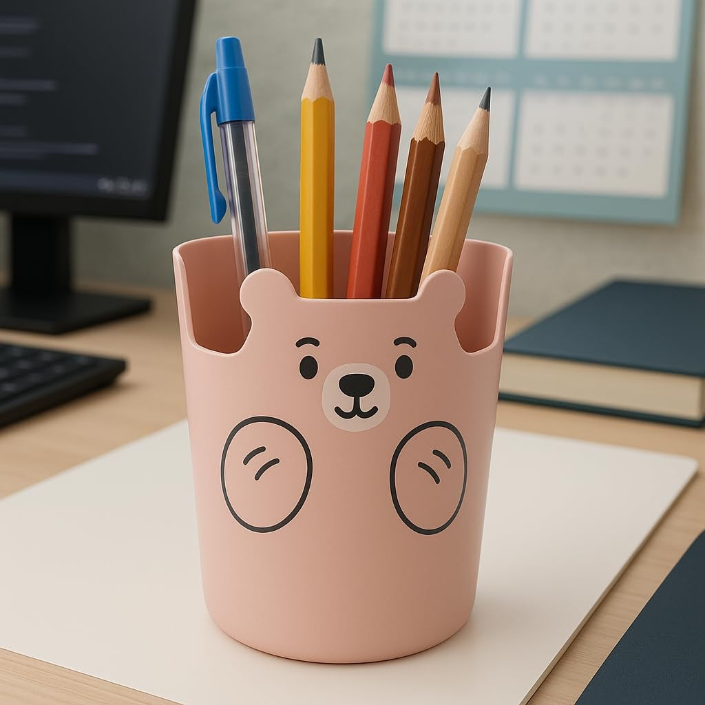 Cute Bear Pen Holder for Desk