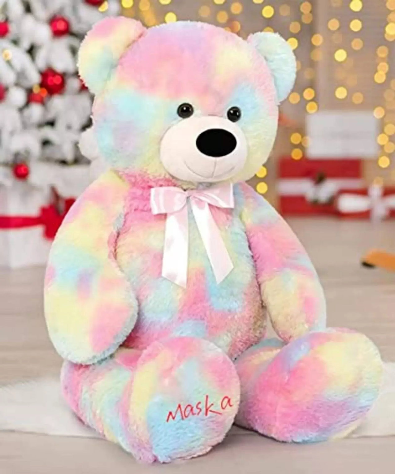 4 feet Rainbow teddy bear gift for girls-valentines day