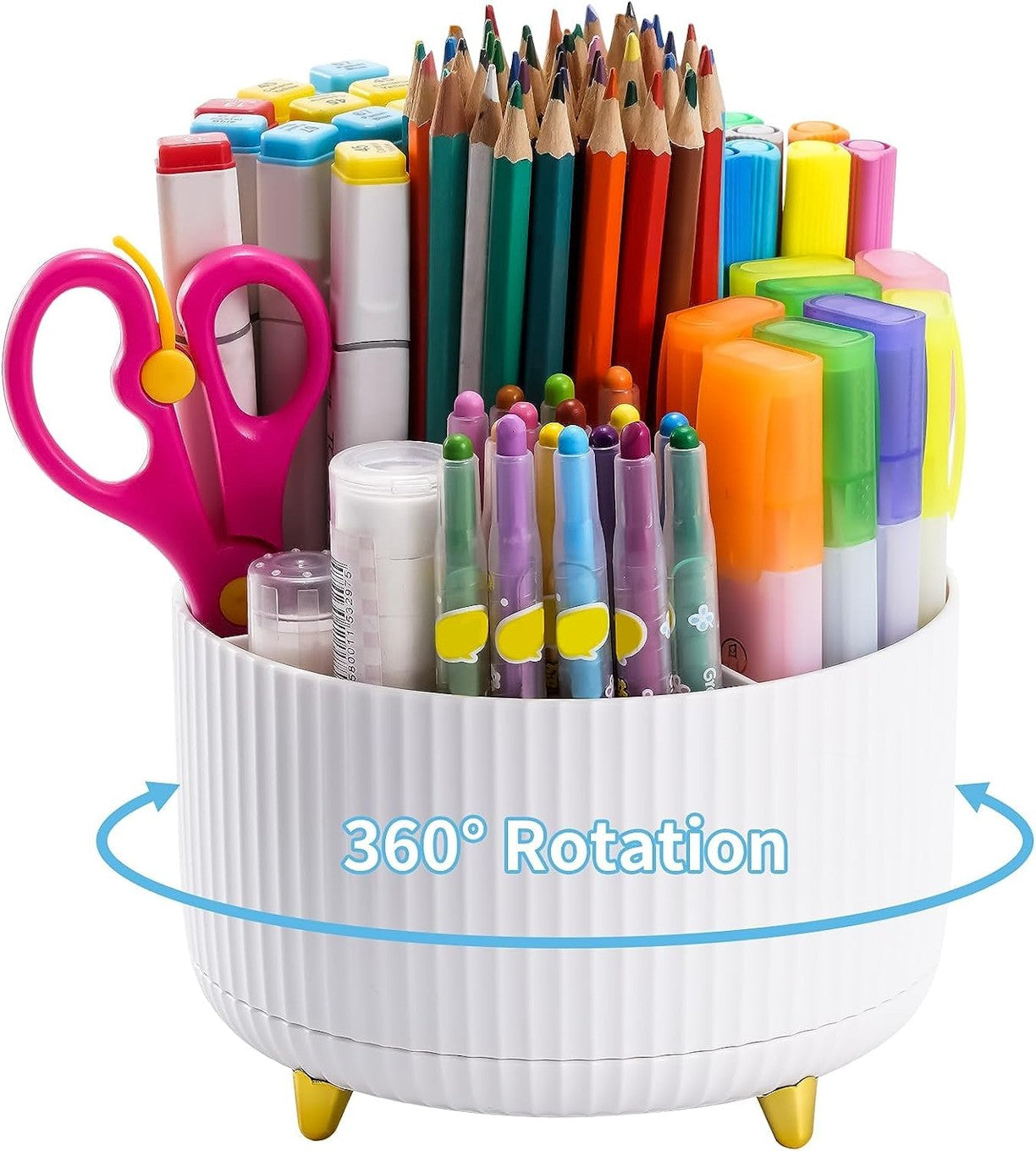 360 Rotating Pen Holder Desk Organizer