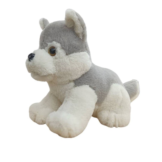 Husky Dog Plush Soft Toy Grey 30 cm Valentine Gift