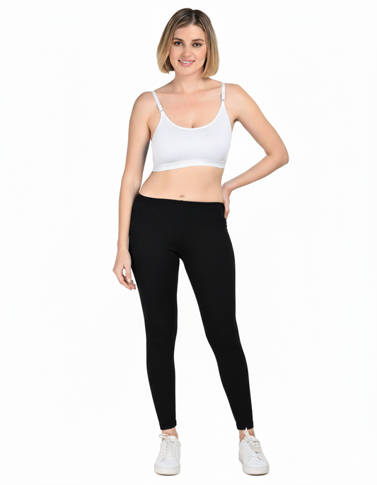 Women's Sports Bra & Leggings Set White (2XL )