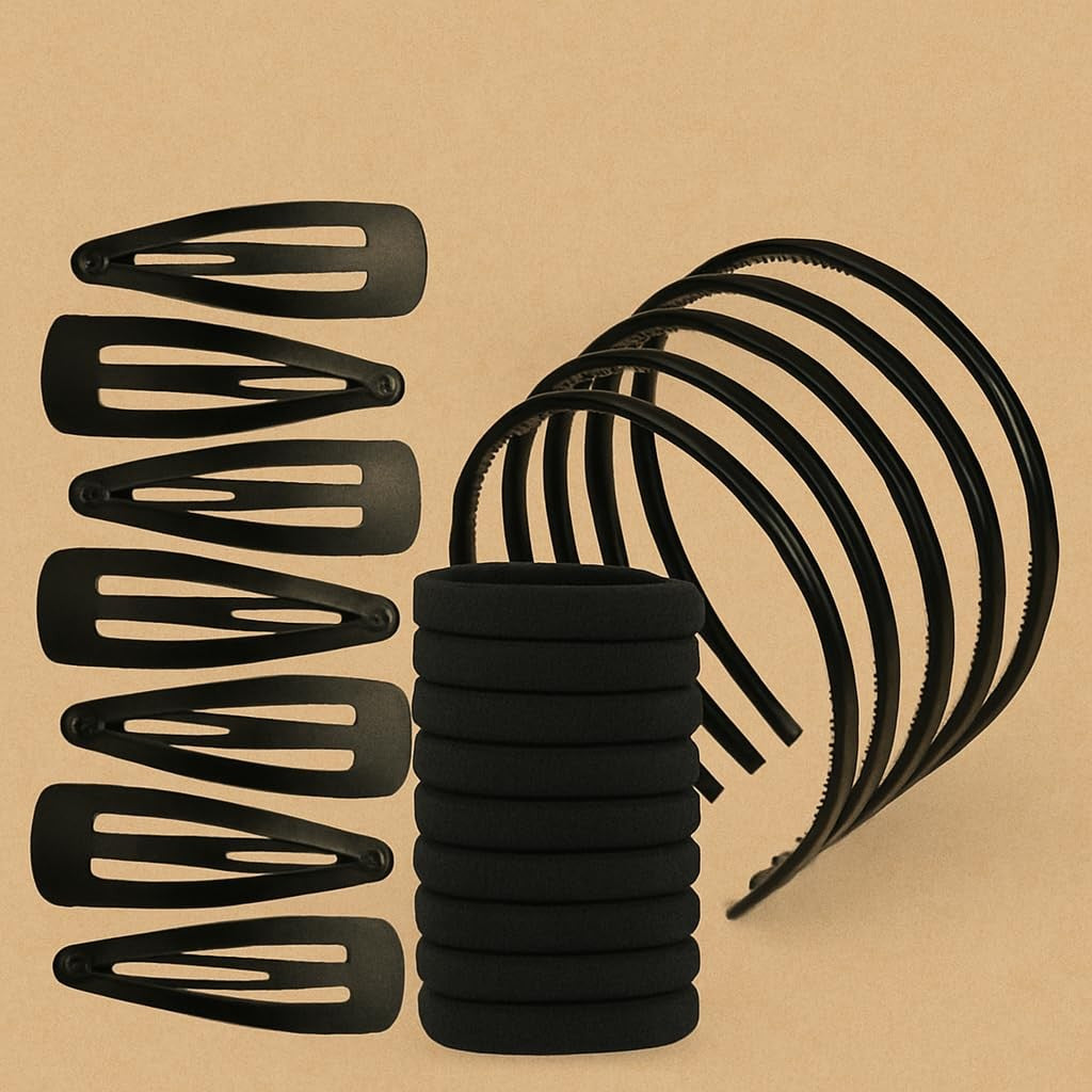 Hair Accessories Set with Bands & Clips