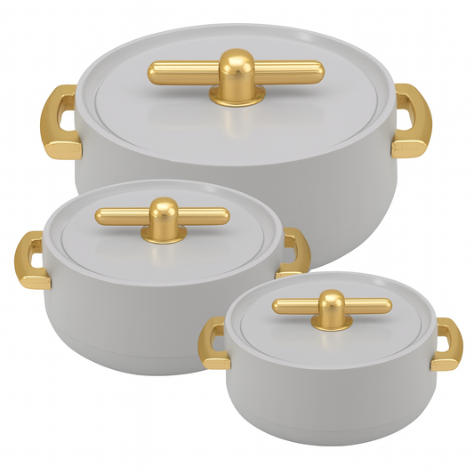 Off white  Luxury Blue Cookware Set – 3-Piece