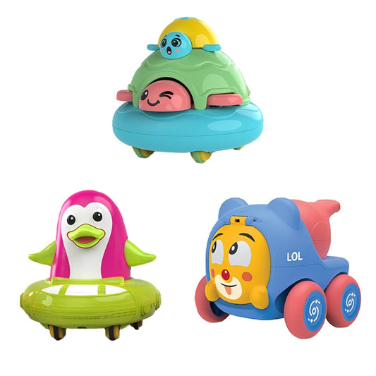 Friction Toy Set Turtle Penguin Car