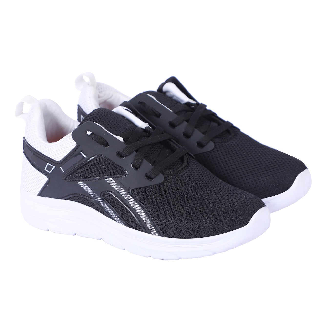 Men Lace Up Running Shoes, Black-01 (Size-7 UK)
