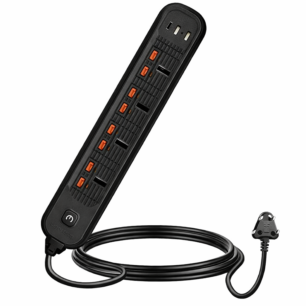 Spike Guard Power Strip for Home Office