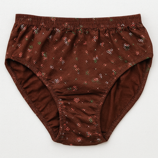 Kids Cotton Underwear, Drawer, Briefs, Panty-Brown (Size-12-18 MONTH)