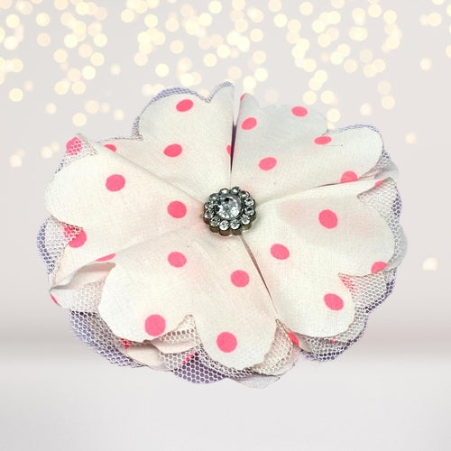 Girls Delicate Satin Flower Hair Clip