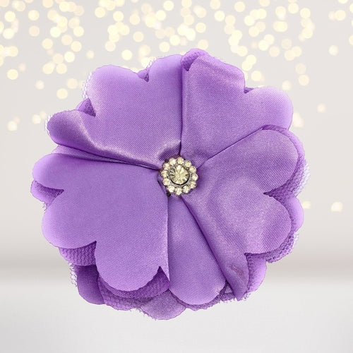 Girls Delicate Satin Flower Hair Clip