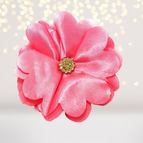 Girls Delicate Satin Flower Hair Clip