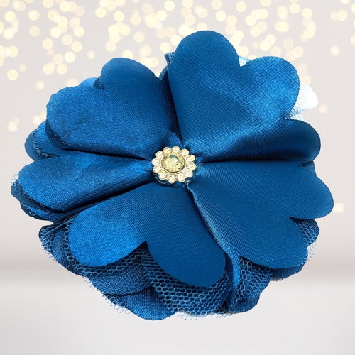 Girls Delicate Satin Flower Hair Clip