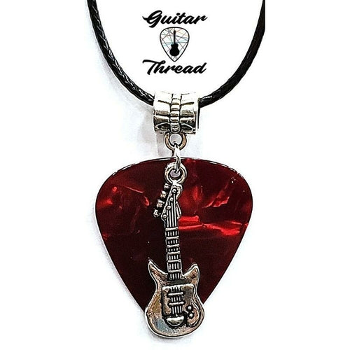 Handmade Guitar Pick Necklace | Guitar Charm Necklace