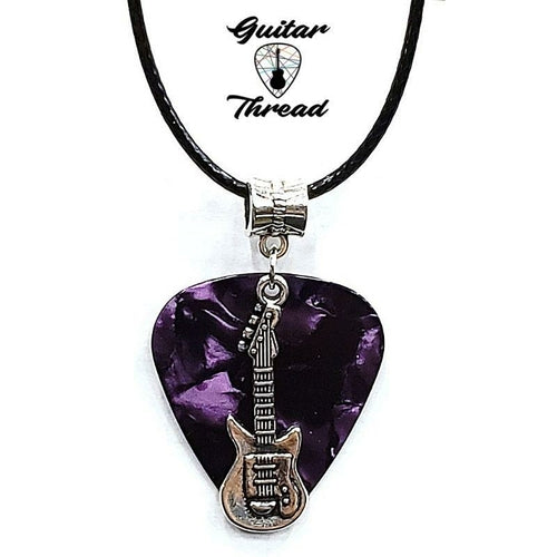 Handmade Guitar Pick Necklace | Guitar Charm Necklace