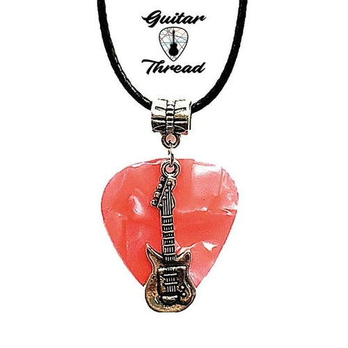 Handmade Guitar Pick Necklace | Guitar Charm Necklace