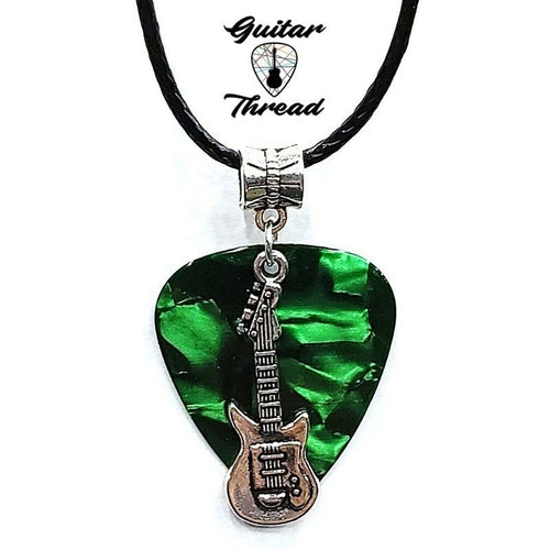 Handmade Guitar Pick Necklace | Guitar Charm Necklace