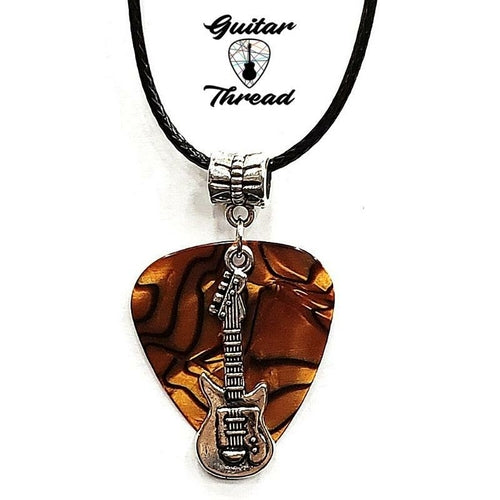 Handmade Guitar Pick Necklace | Guitar Charm Necklace