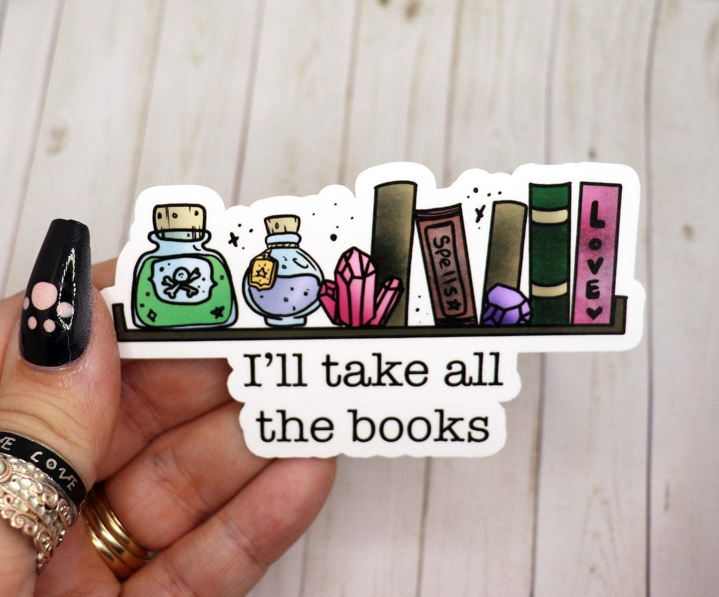 I'll Take All the Books Vinyl Sticker