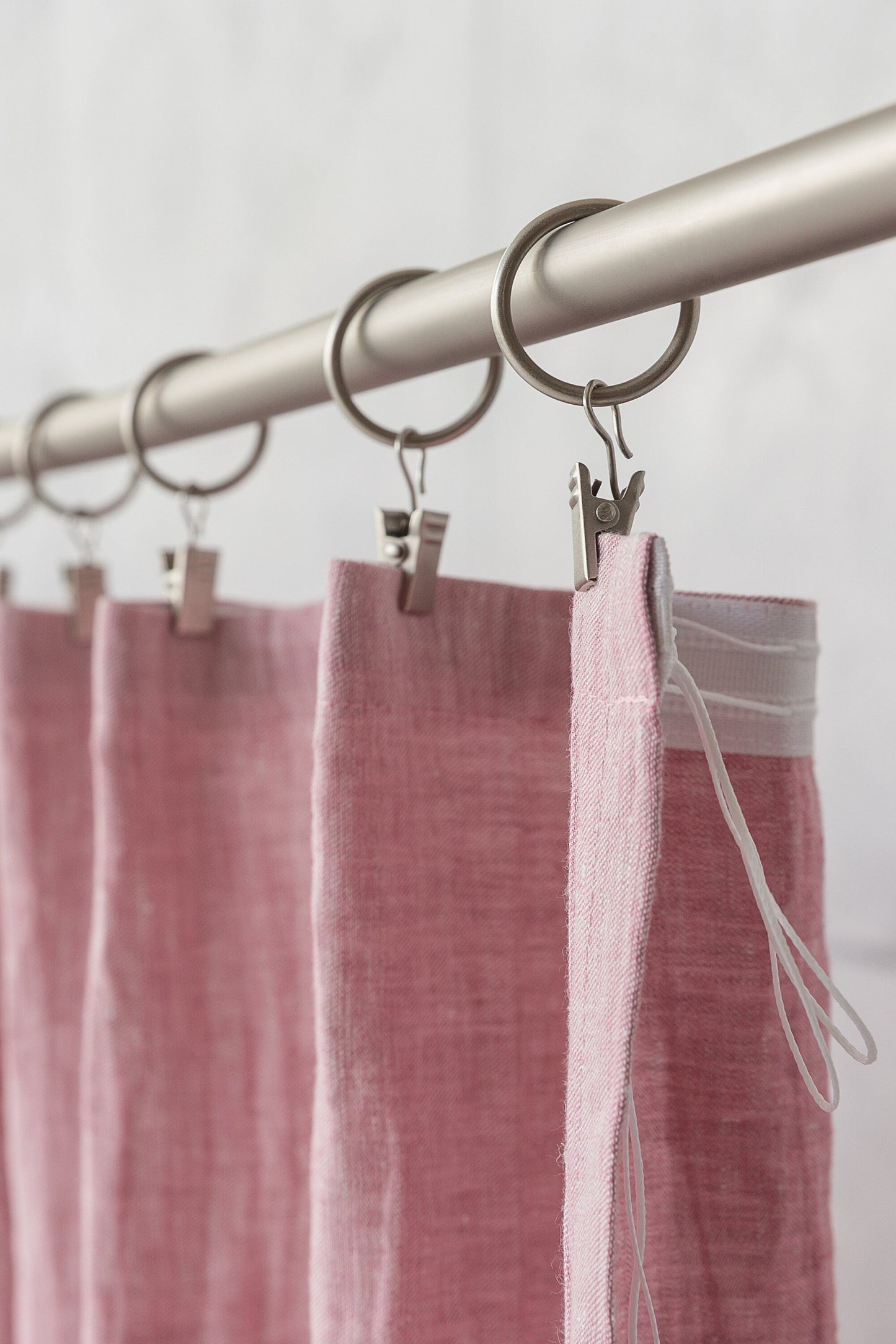 Canary Yellow linen curtain with pleating tape