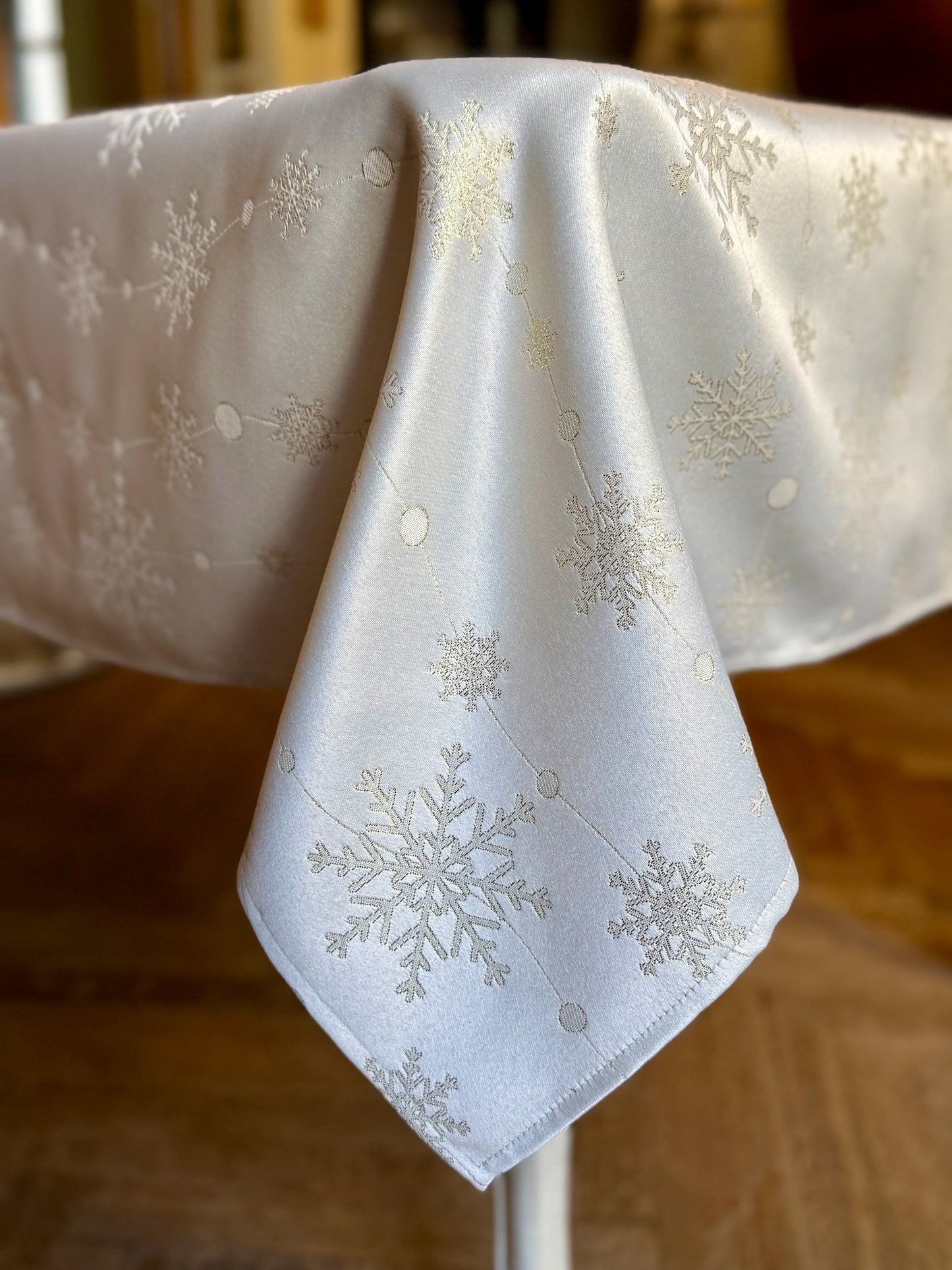 Rectangular Tablecloth, Festive Motive, Christmas Motive | Golden