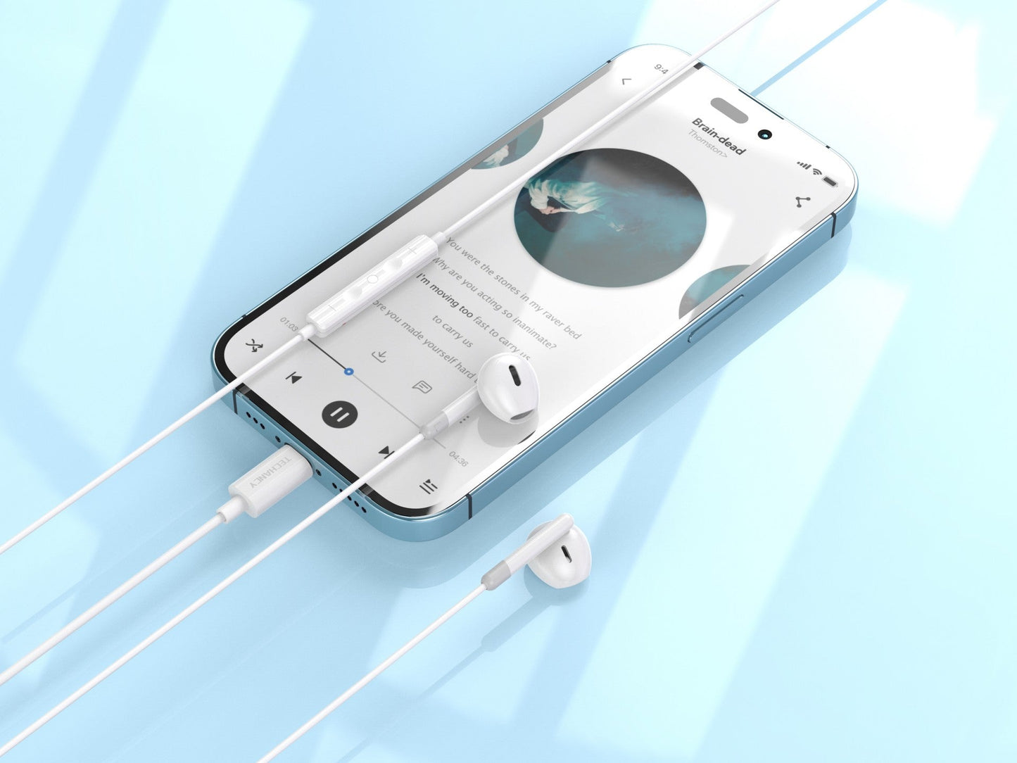 Techancy Auscultadores Estéreo Para Música TD8070 Branco, Função De