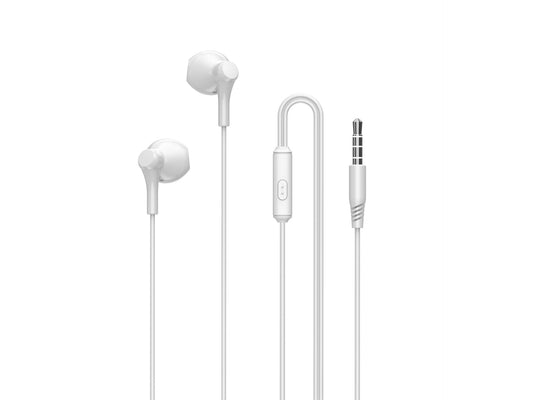 Techancy Auscultadores Intra-Auriculares 1,2 M Brancos TD8088, 3,5 Mm