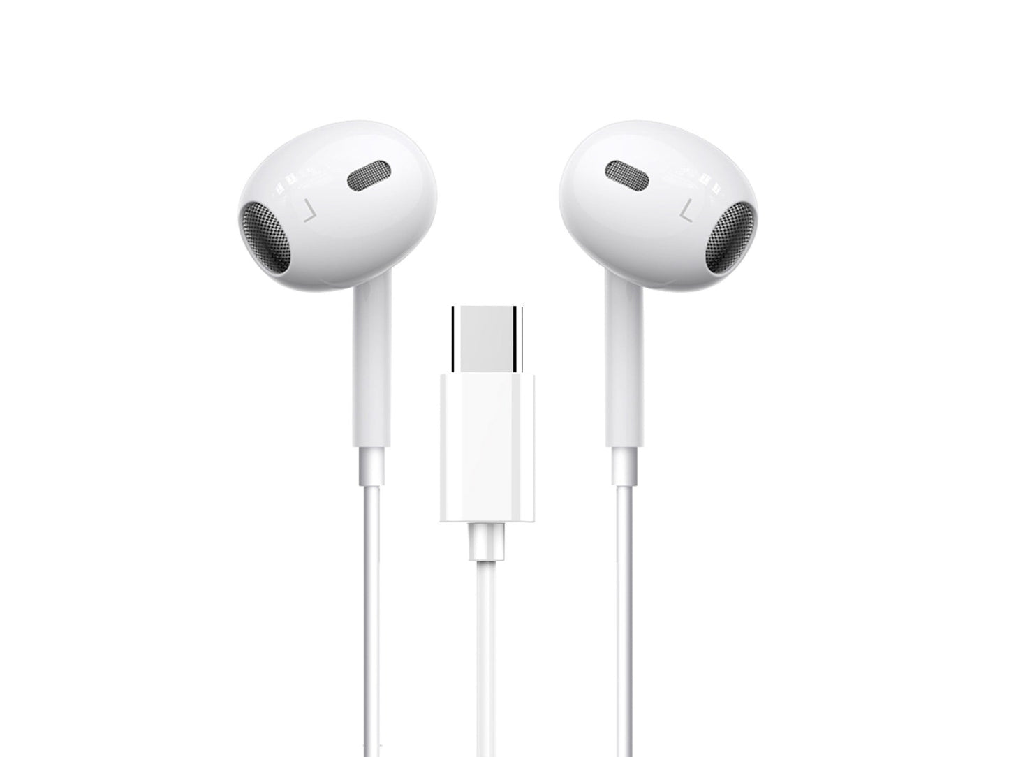 Techancy Auricular Estéreo Tipo C Branco  TD8046, Com Microfone,