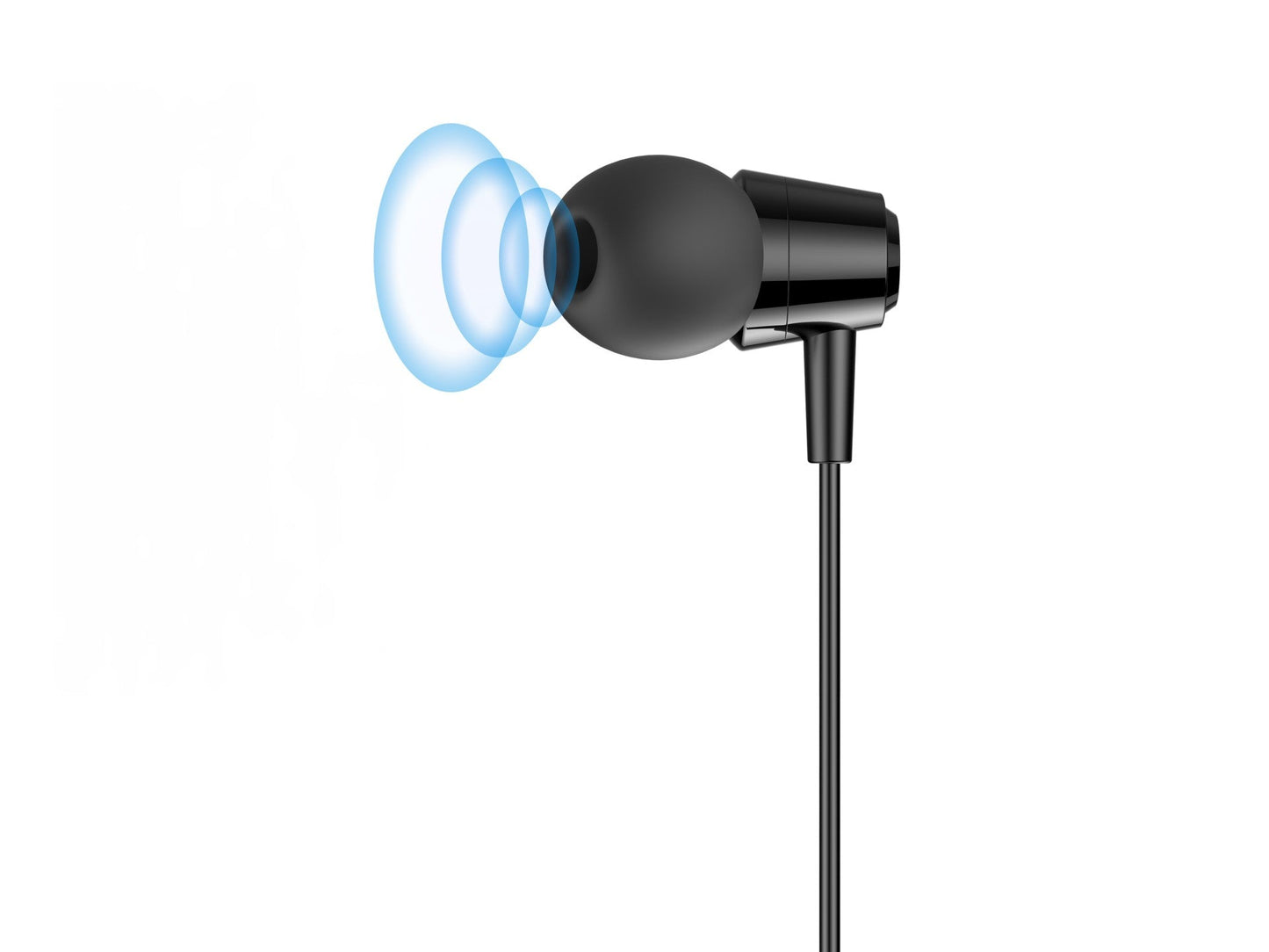 Techancy Auriculares Intra TD8025 Fio 3.5mm Estereo com Microfone Cabo