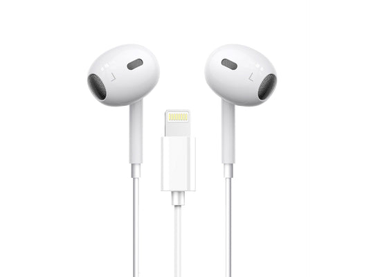 Techancy Auricular Estéreo Lightning Branco  TD8047, Com Microfone,