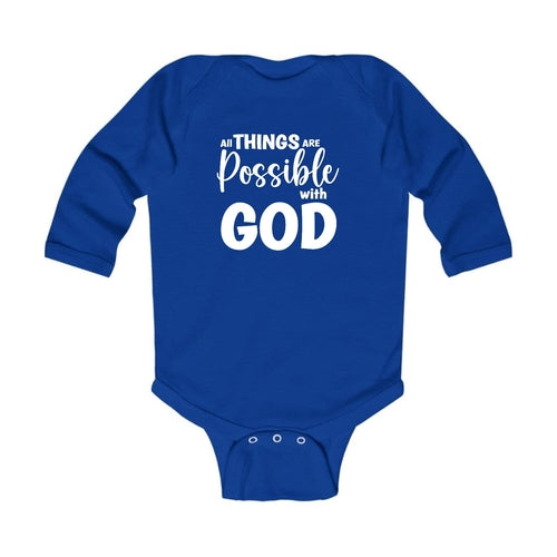 Infant Long Sleeve Graphic T-shirt - All Things are Possible with God