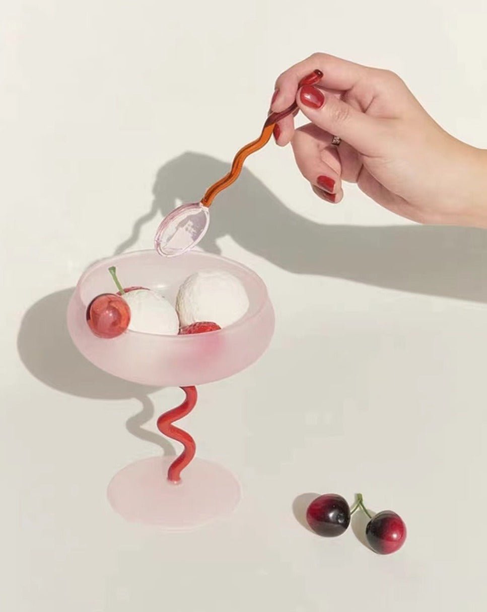 Jelly Bean Wine Glass Set - Whimsical Eclectic Dopamine Cocktail Coupe
