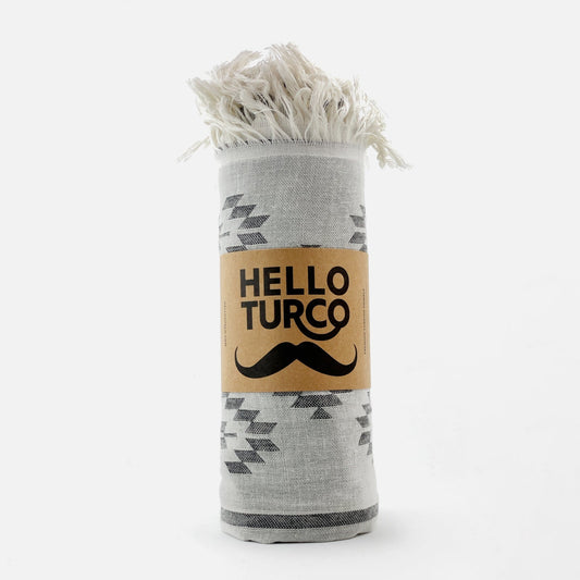 KILIM GREY Handgewebtes Hamamtuch