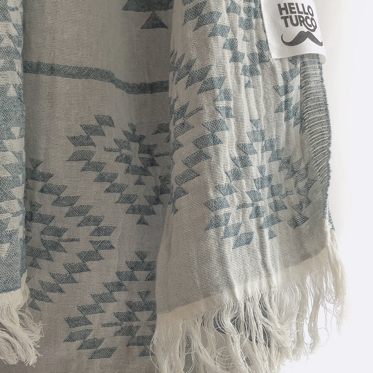 KILIM PASTEL GREEN Handgewebtes Hamamtuch
