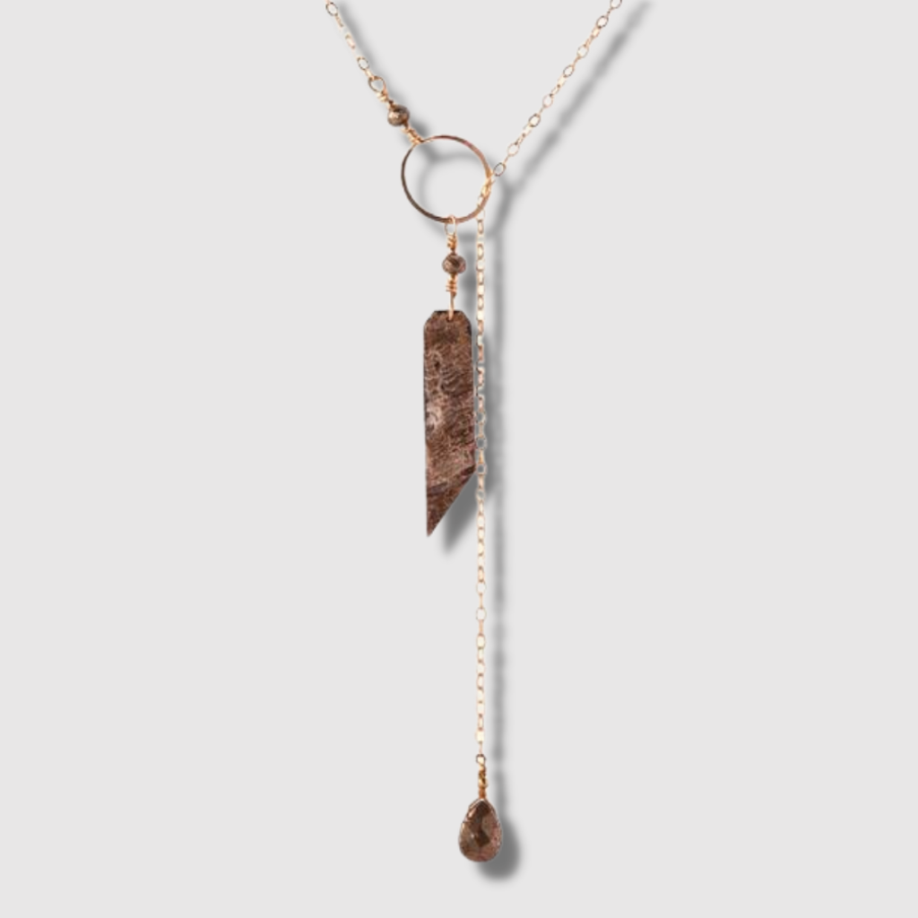 Marcilia 18K Gold Long Lariat