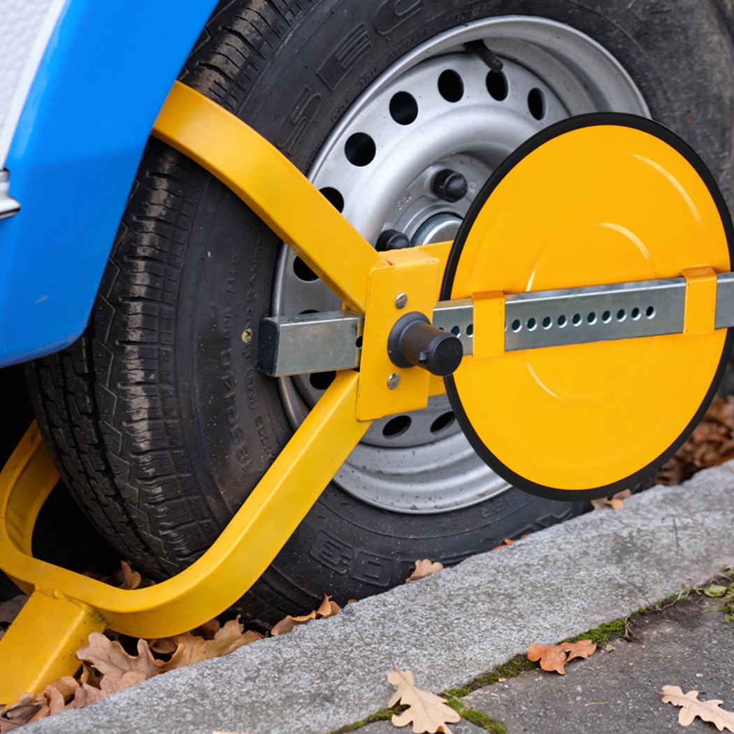 Wheel Lock Clamp Vehicle Caravan Security Anti-theft 2 Keys Heavy Duty