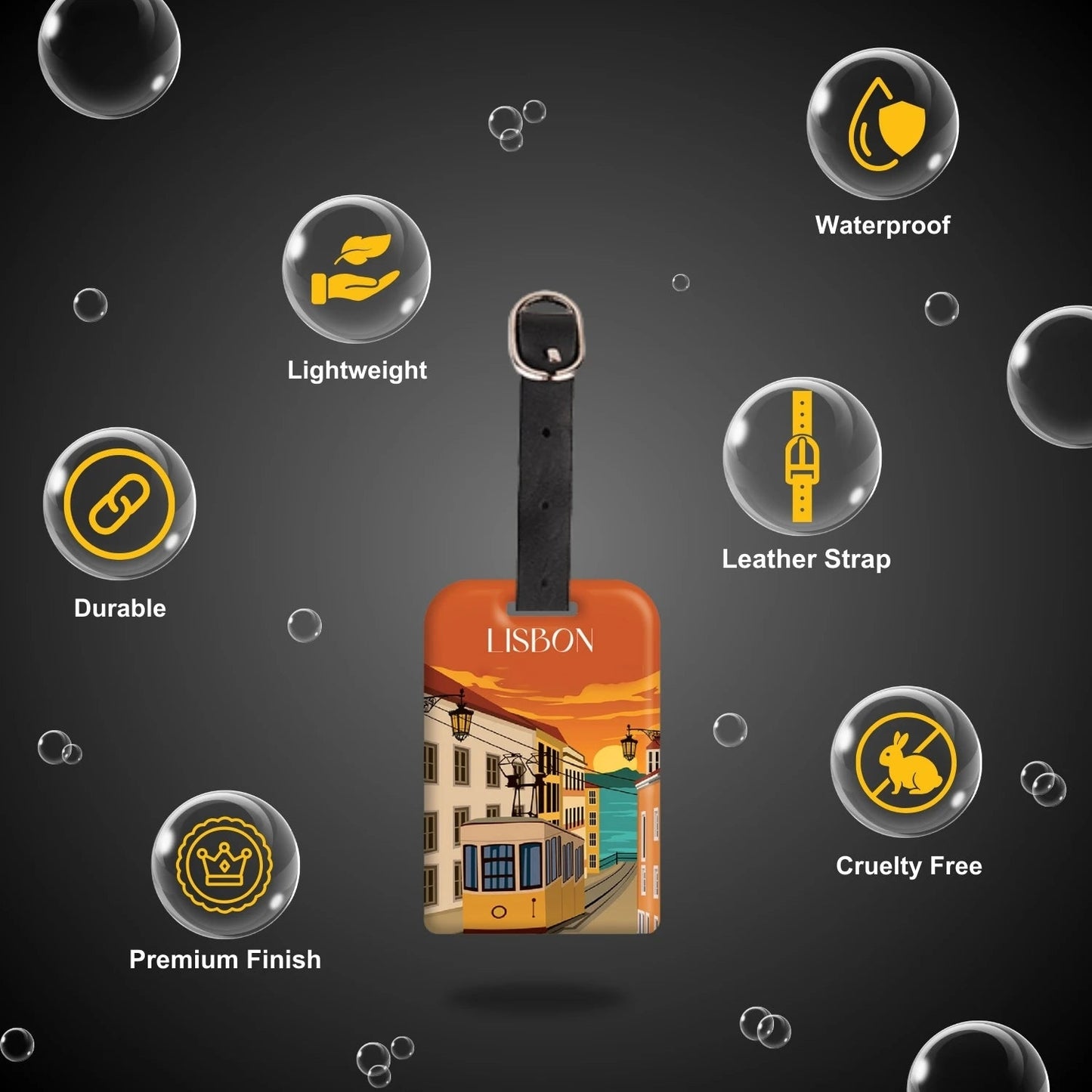 Smart Bag Security Tag - Chicago [Pack 2]