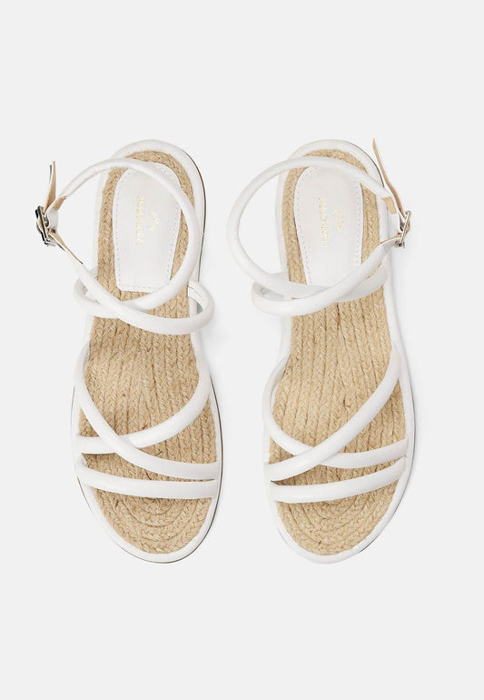 White Angico Women's Leather Sandals