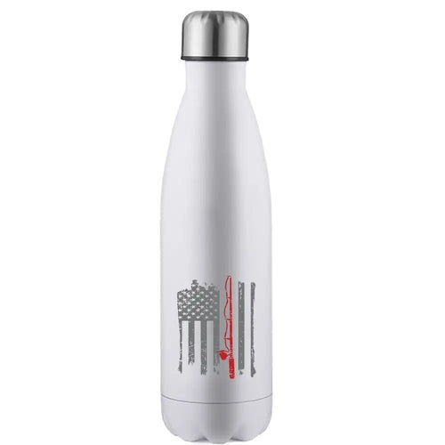 Fishing Rod American Flag 17oz Stainless Water Bottle