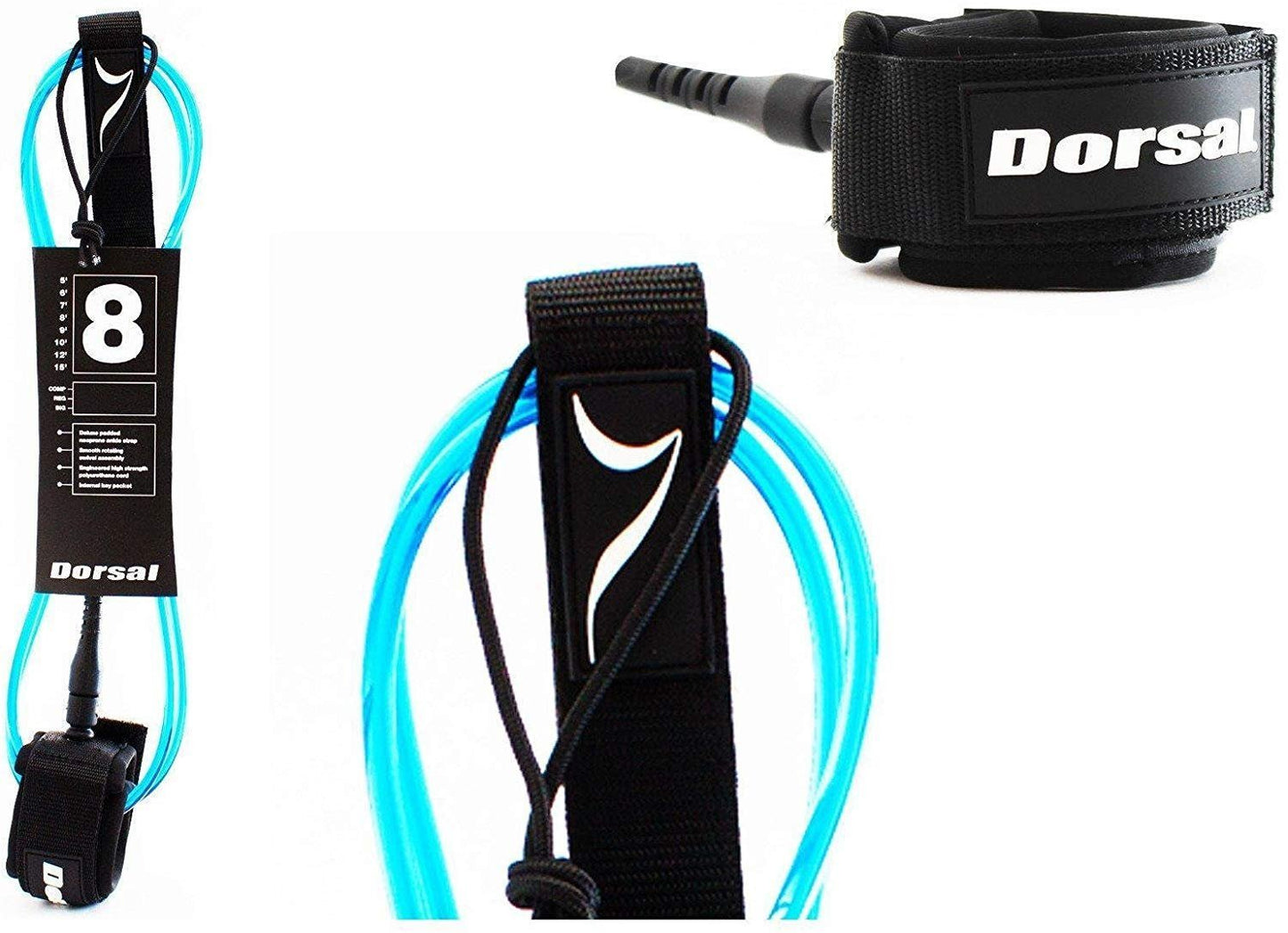 DORSAL Surf Leash for Surfboard Longboard SUP Leg Rope