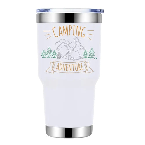 Camping Adventure 30oz Insulated Vacuum Sealed Tumbler