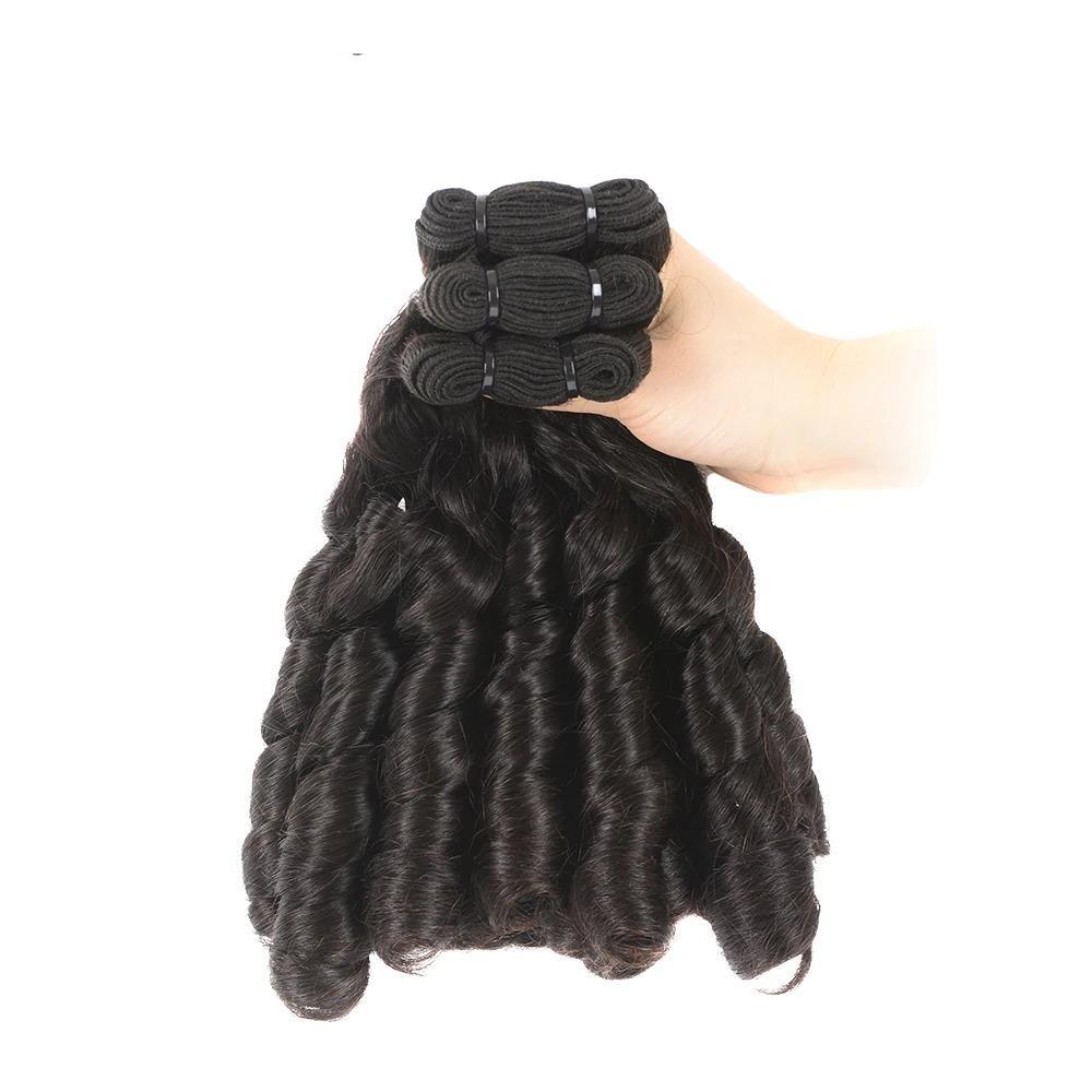 Beumax Double Drawn 12A Grade Spring Curl BUNDLES with CLOSURES &