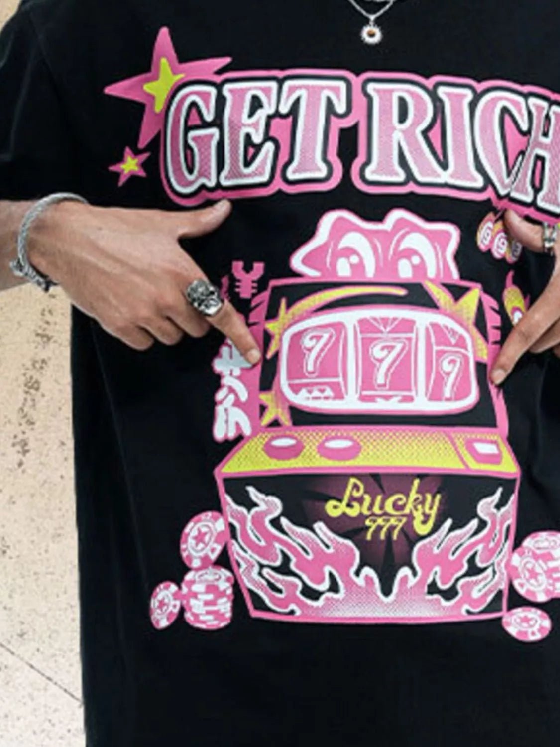 Men's Graphic Get Rich T-Shirt