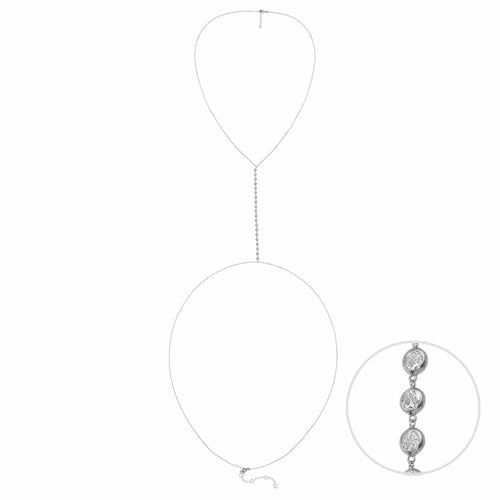 Mimosa Sexy Waist & Belly Body Chain Silver Necklace