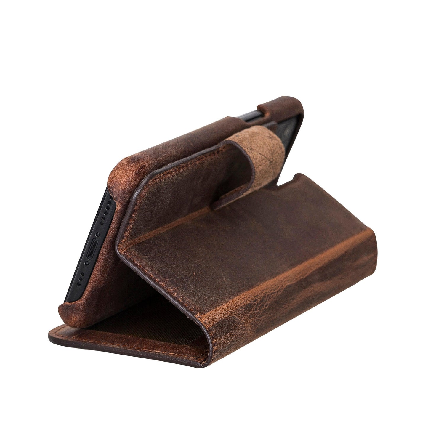 Detachable Fully Covering Leather Wallet Case For Apple iPhone 11